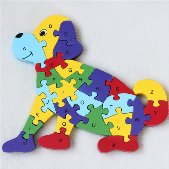 Kreatywne eco puzzle drewniane dla dzieci z bajkowymi obrazkami